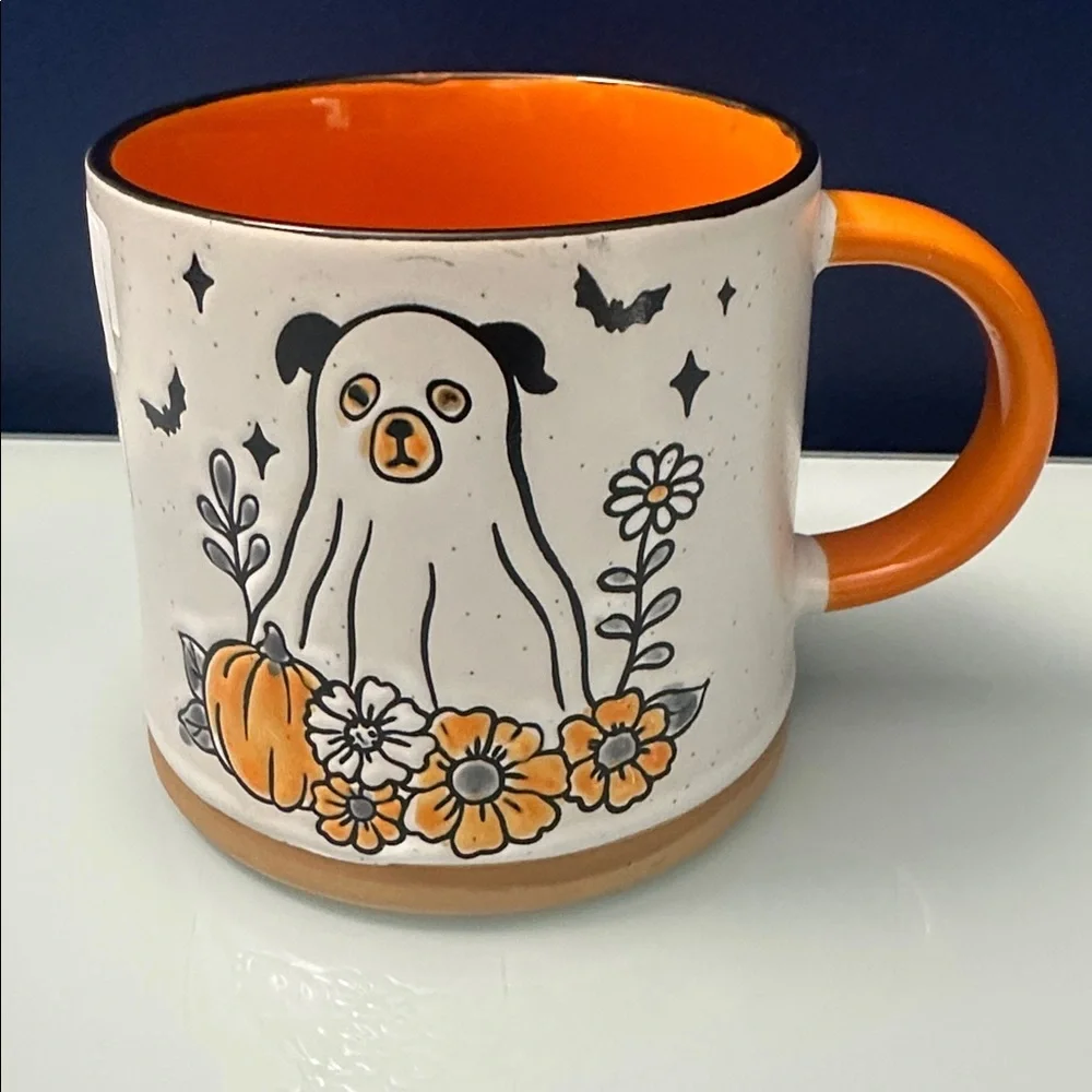 NWT Ei + Ana Halloween Ghost Dog Mug